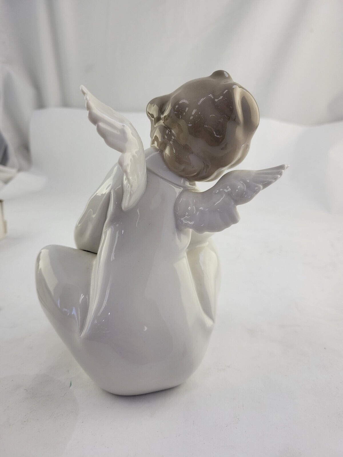 Lladro Cherub Angel Thinking Sitting Girl Figurine B-14