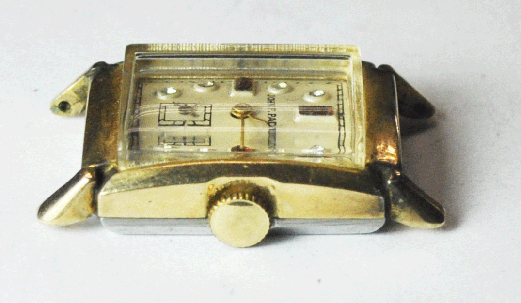 Vintage John F Paduch Emerson Swiss 7J Wristwatch 21mm Not Running Red Markers