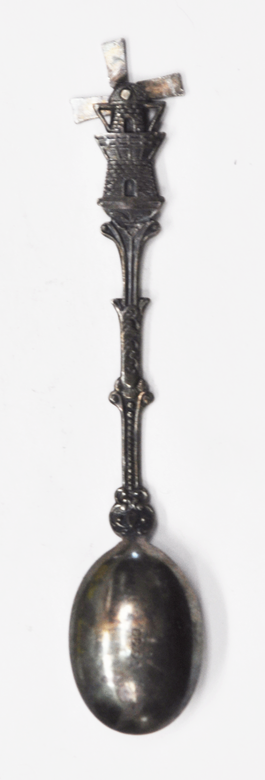 Silver Plated Holland Windmill Spoon Dark Toned DD.90 4-3/4"