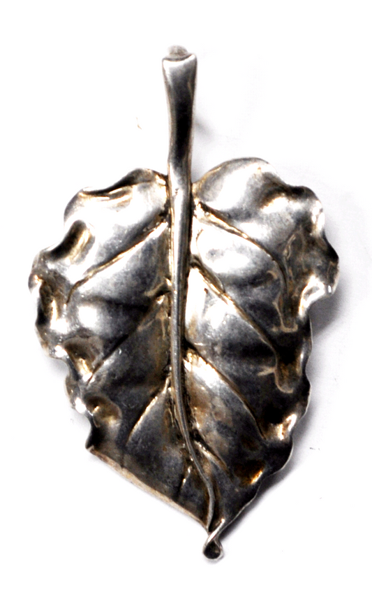 Sterling Silver GSX Leaf 10mm Bale Pendant 72mm x 43mm