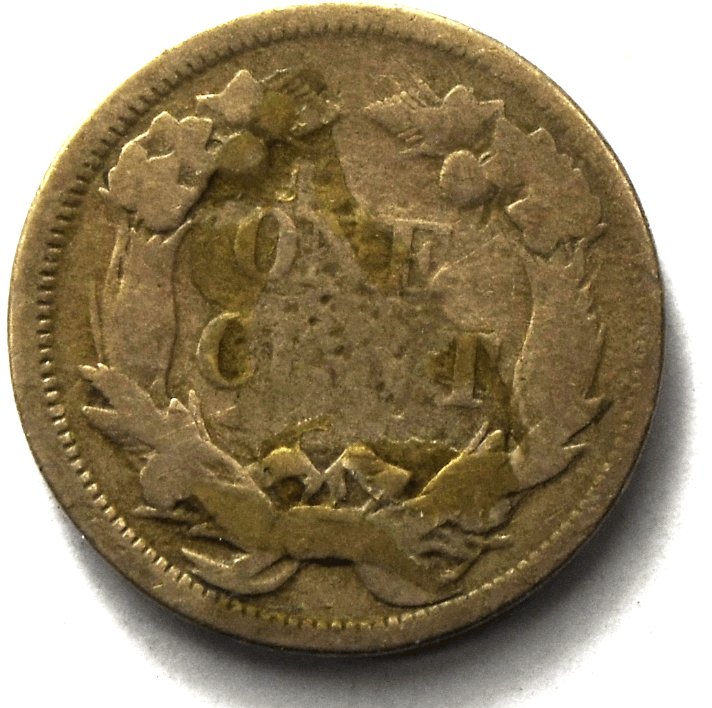 1858 1c Flying Eagle One Cent Penny Rare US Coin Philadelphia Large Letter