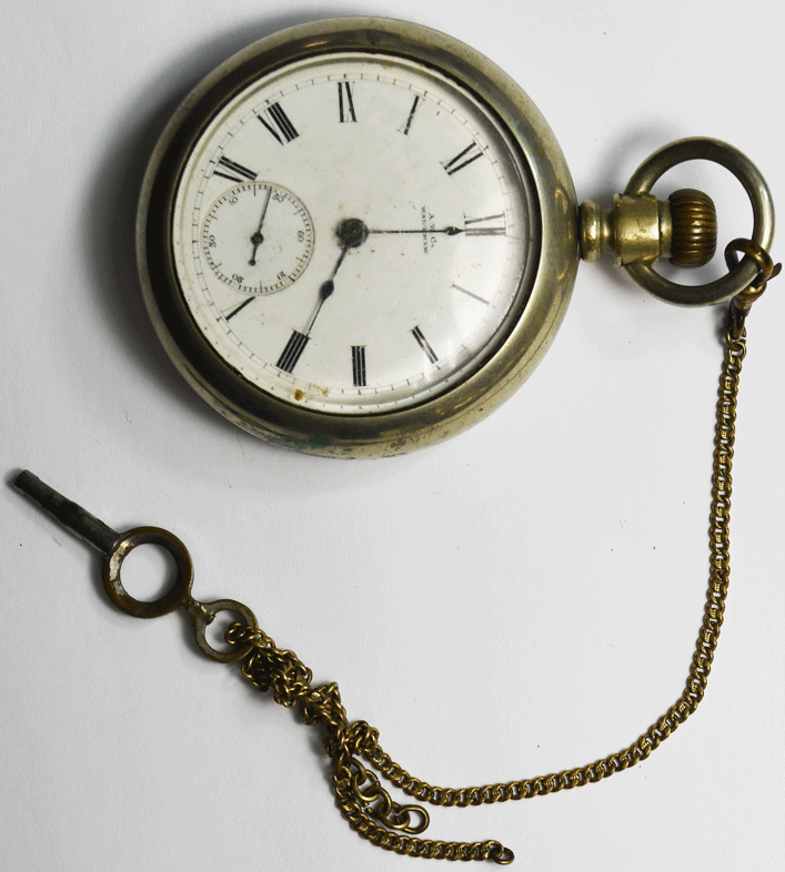 1883 Waltham Size 18 PS Bartlett Pocket Watch OF KW KS Not Running