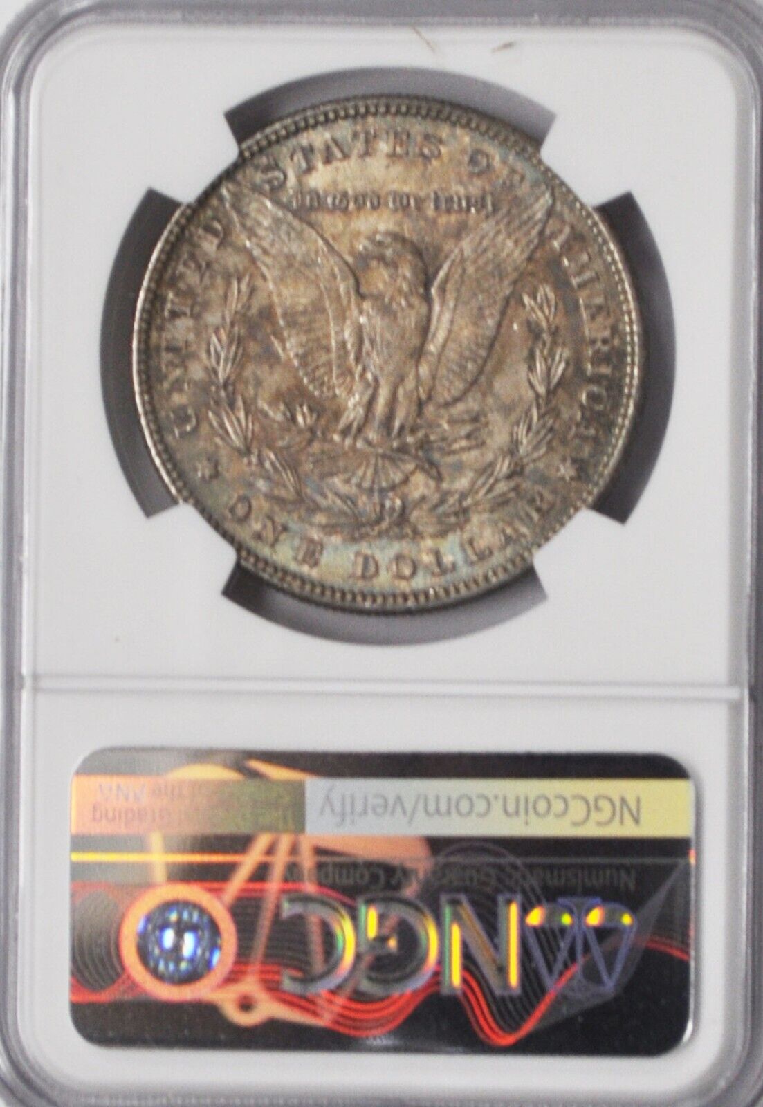 1885 $1 Morgan Silver One Dollar MS62 NGC Pitted Reverse VAM 1A2 Hot 50