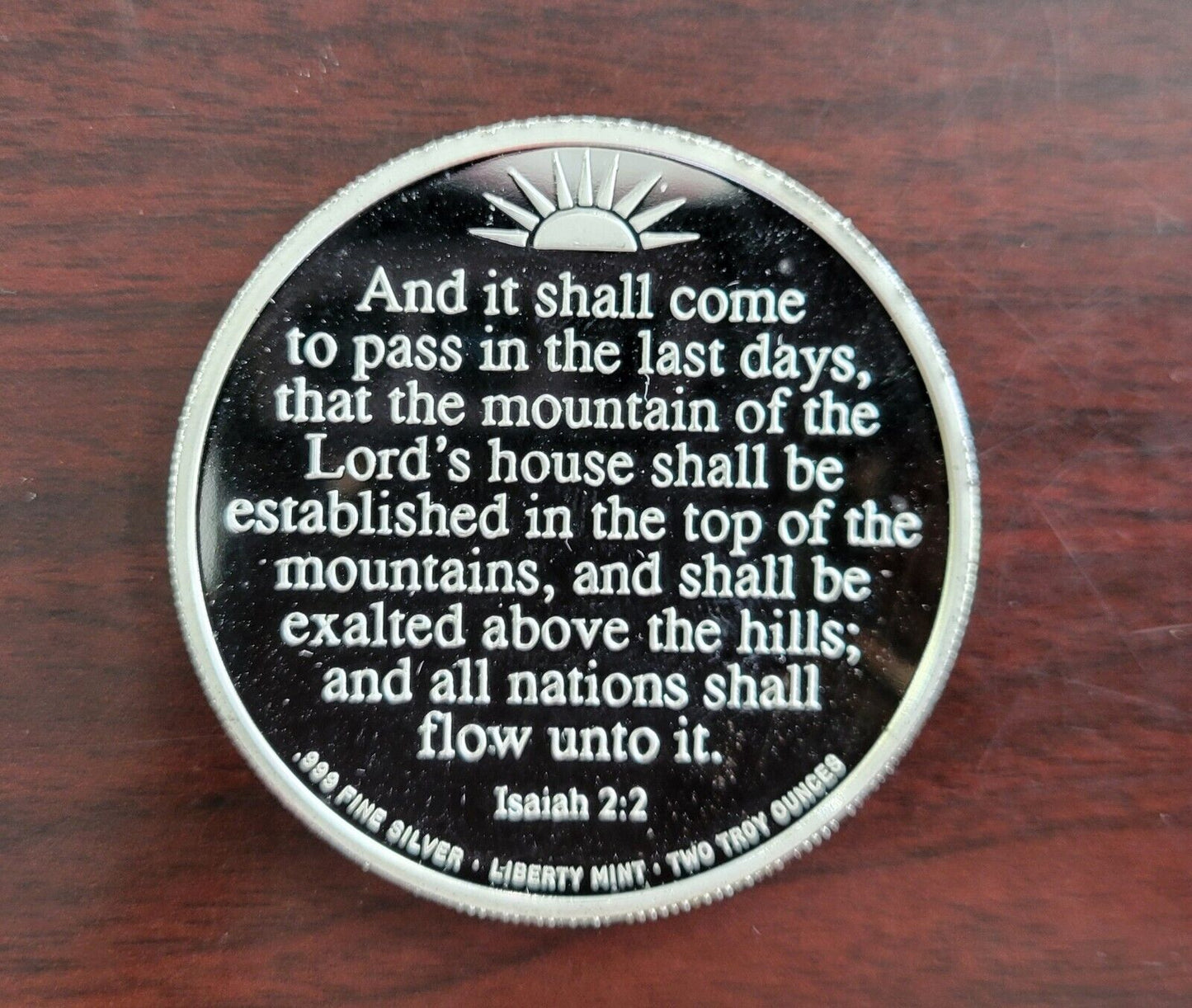Utah LDS Salt Lake City Temple 1893-1993 .99 Fine Silver Coin Commemorative