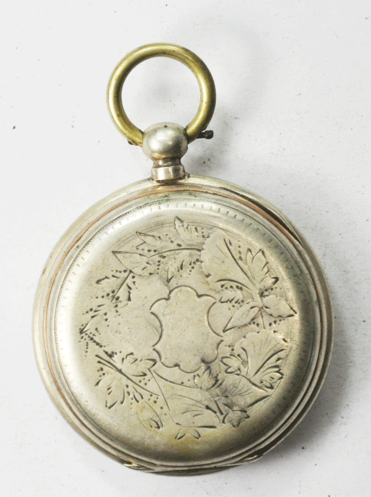 Antique Swiss 8 Rubis Cylindre German Monogram KW KS 49mm 800 Fine Case Running