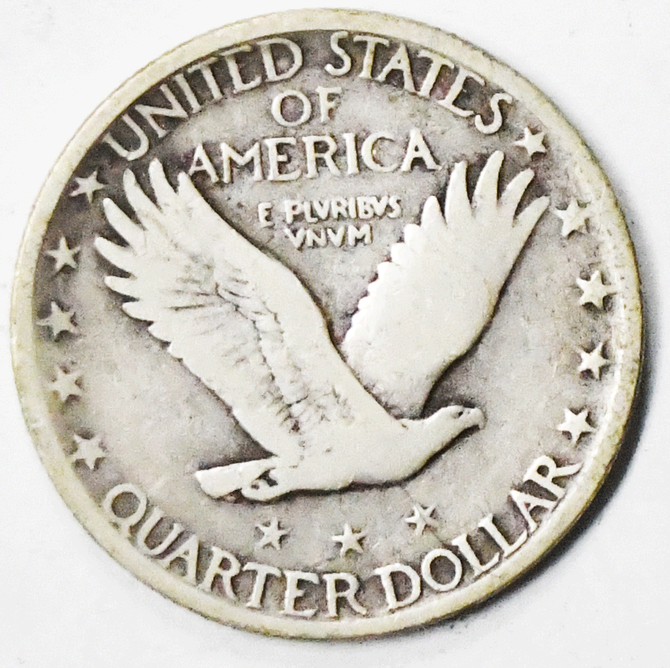1923 25c Standing Liberty Silver Quarter Philadelphia Twenty Five Cents
