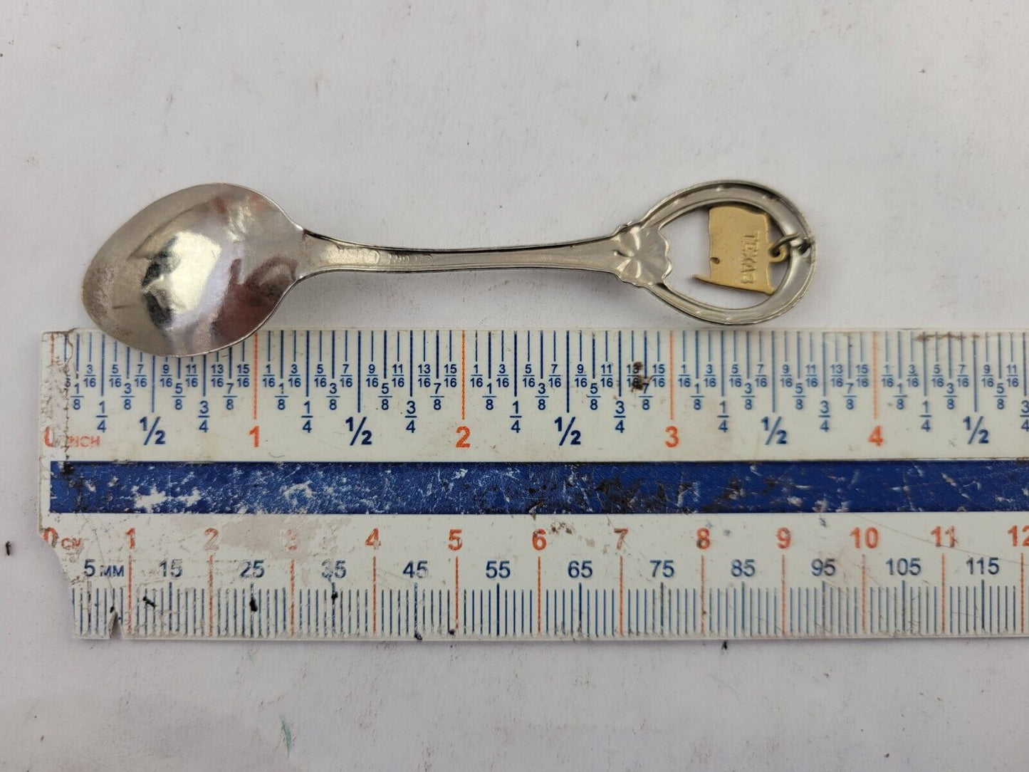Vintage Souvenir Spoon Texas State Enameled Flag Dallas Houston Fort Worth