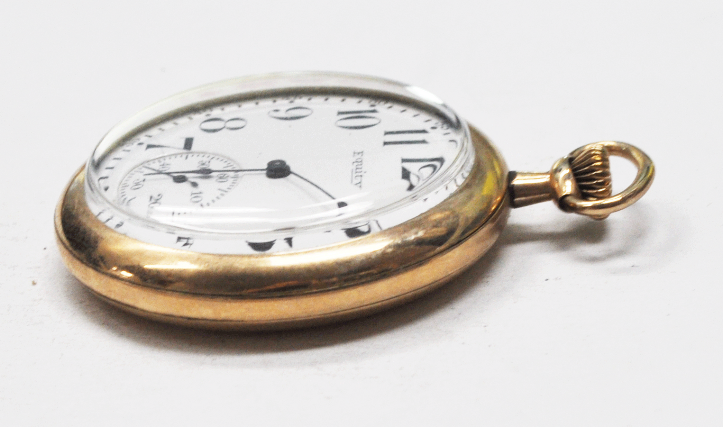 Equity Boston Size 12 Open Face 20yr GF Pocket Watch Not Running