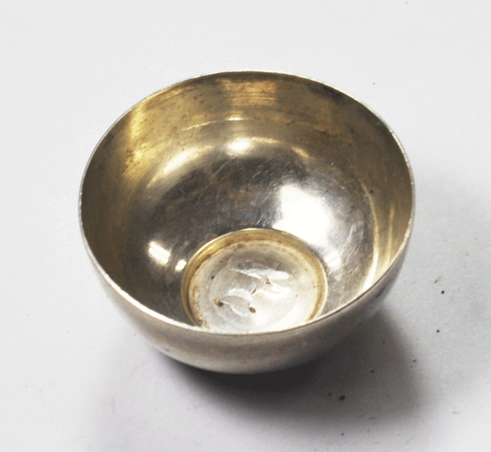 Sterling Silver Mexico Rubens VAE Open Salt Individual 1-1/2" x 3/4"