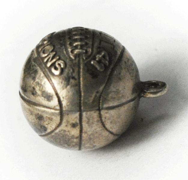 Sterling Silver JCC 1941 Champions Basketball Charm 15mm
