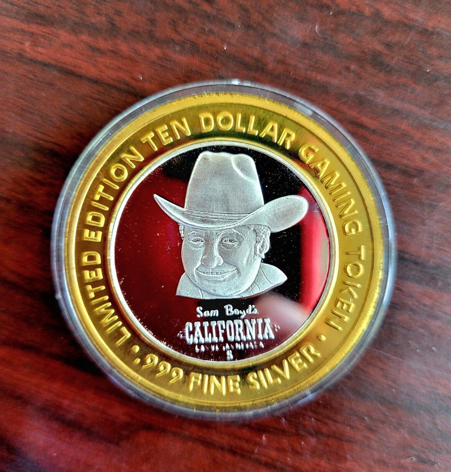 Sam Boyd's California Casino $10 Token .999 Silver "Year of the Ox" Las Vegas
