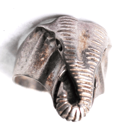 Sterling Silver Merav South Africa Elephant Ring 23mm Size 7 Ring