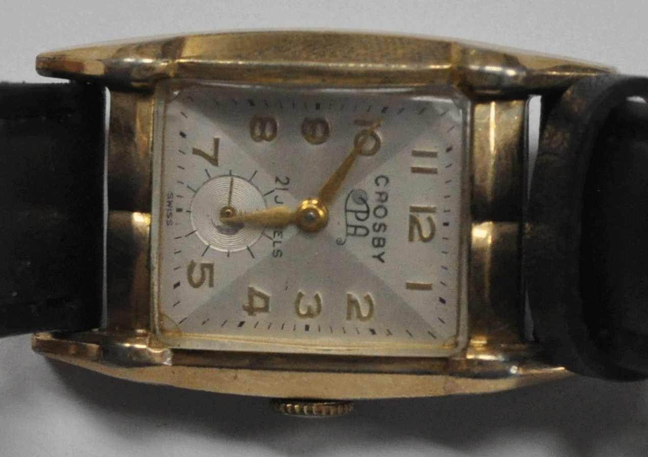 Vintage Crosby PA 21 Jewels Manual Wind 63 Wristwatch 24mm 10k RGP