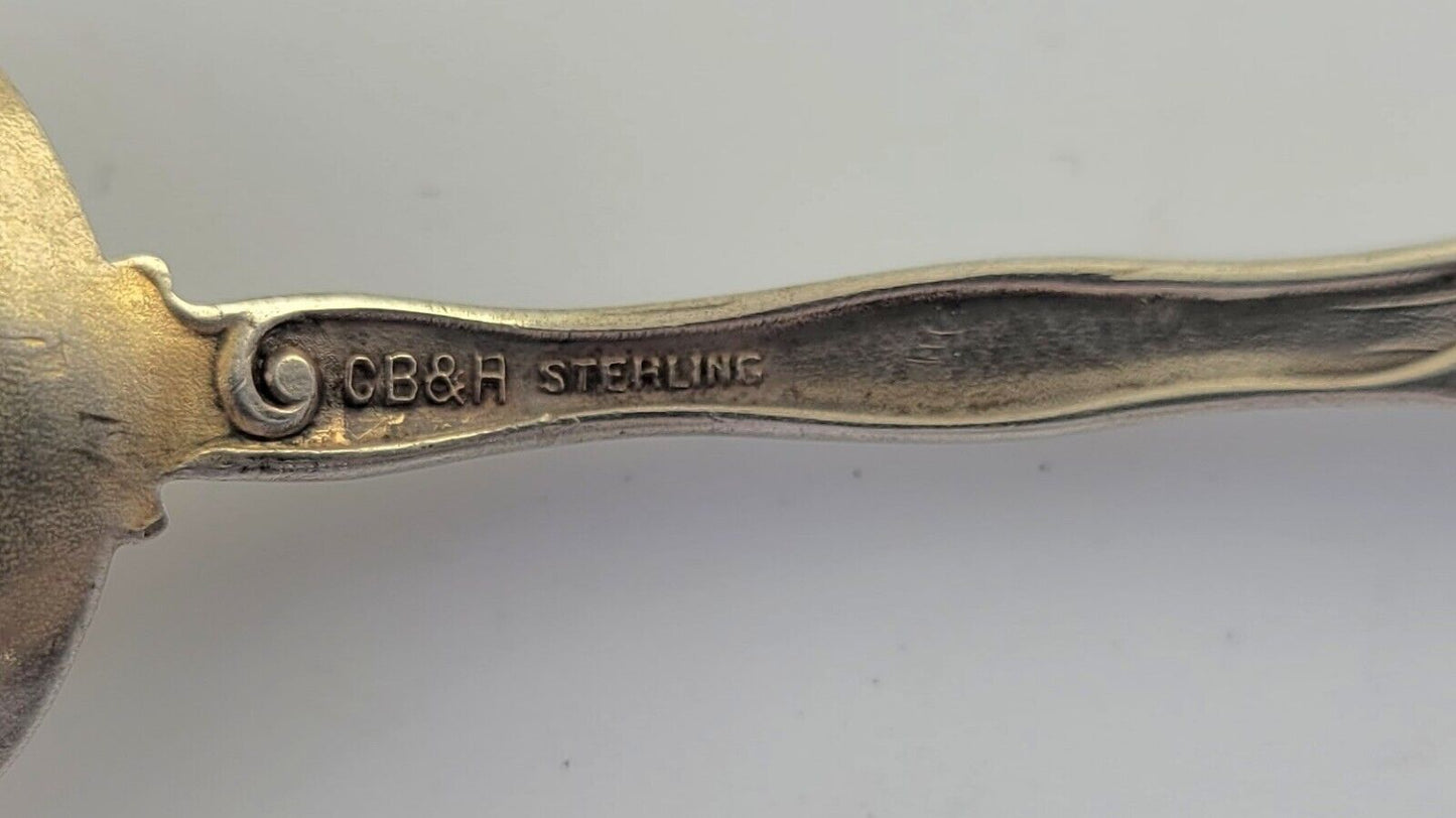 1903 Petoskey Michigan Sterling Silver 5 1/4" Souvenir Spoon .55oz.