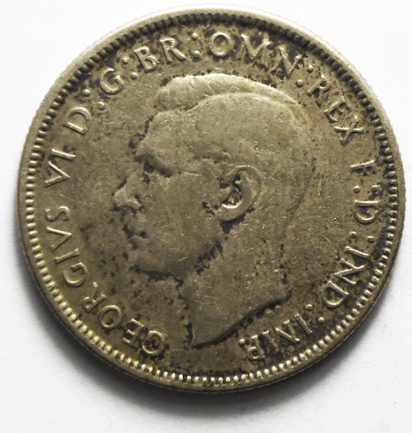 1943 S Australia Florin Silver Coin KM# 40