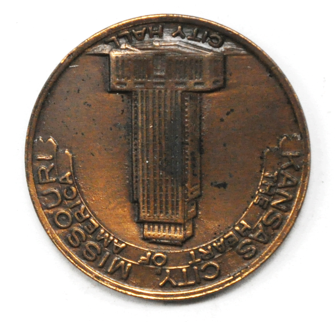 Kansas City Missouri City Hall Medal The Heart of America Skyline 32mm