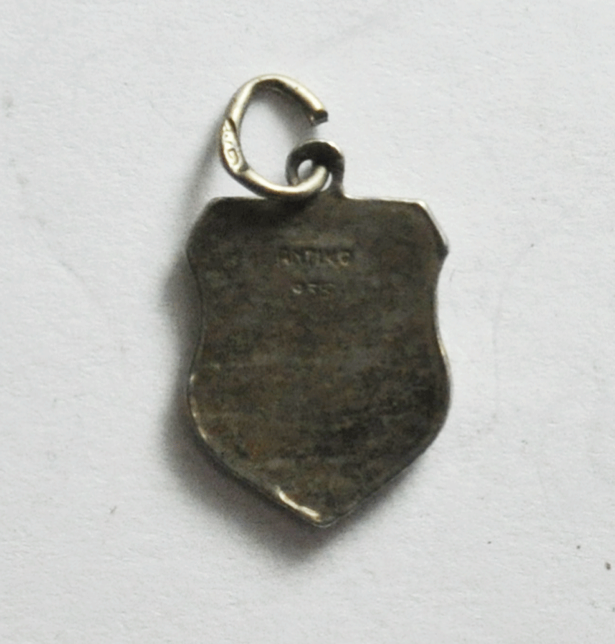 Vintage 935 Silver Antiko 15mm x 10mm Charm Carcassonne France Damaged