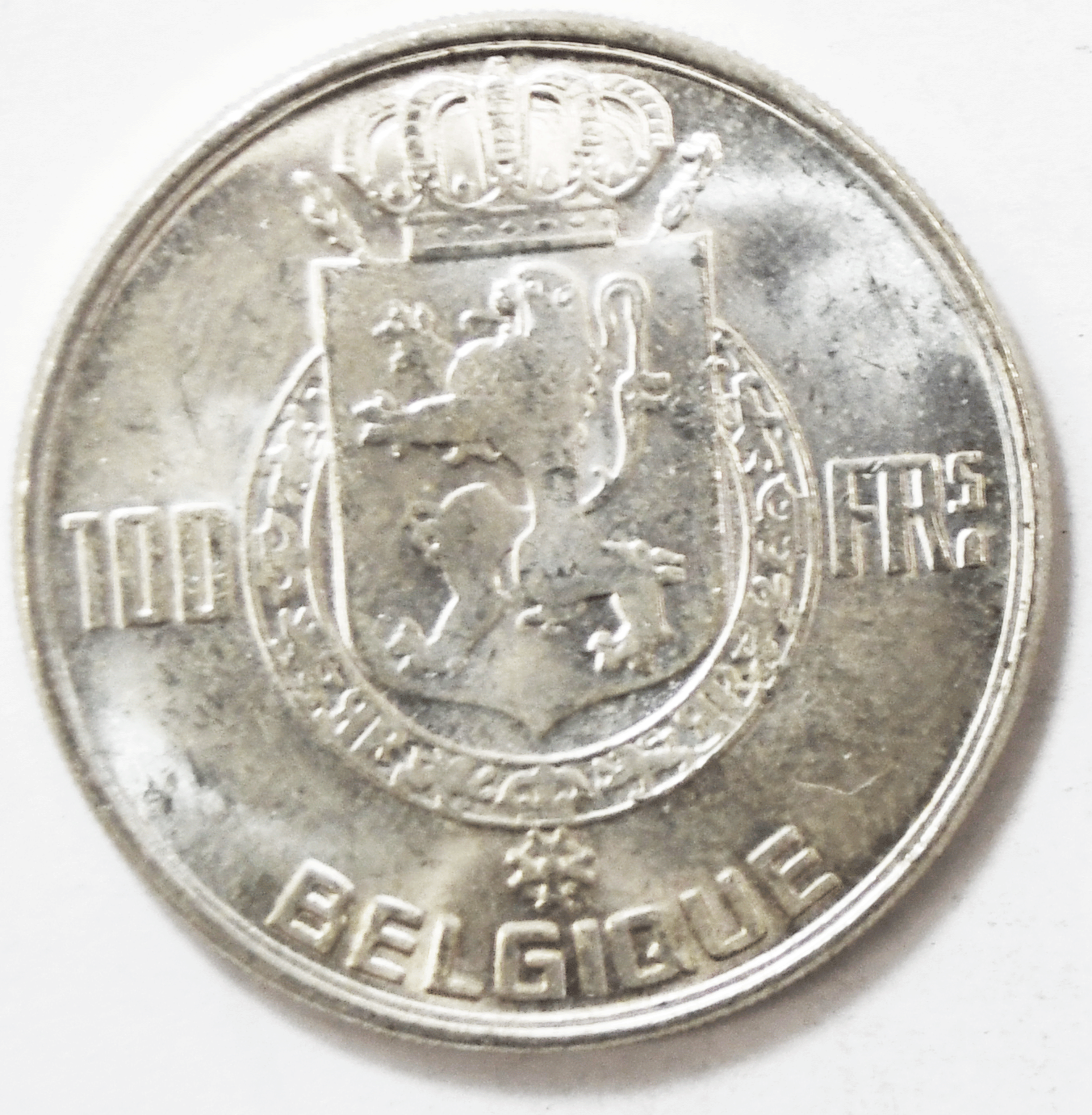 1954 Belgium Silver One Hundred Francs Coin 138.1