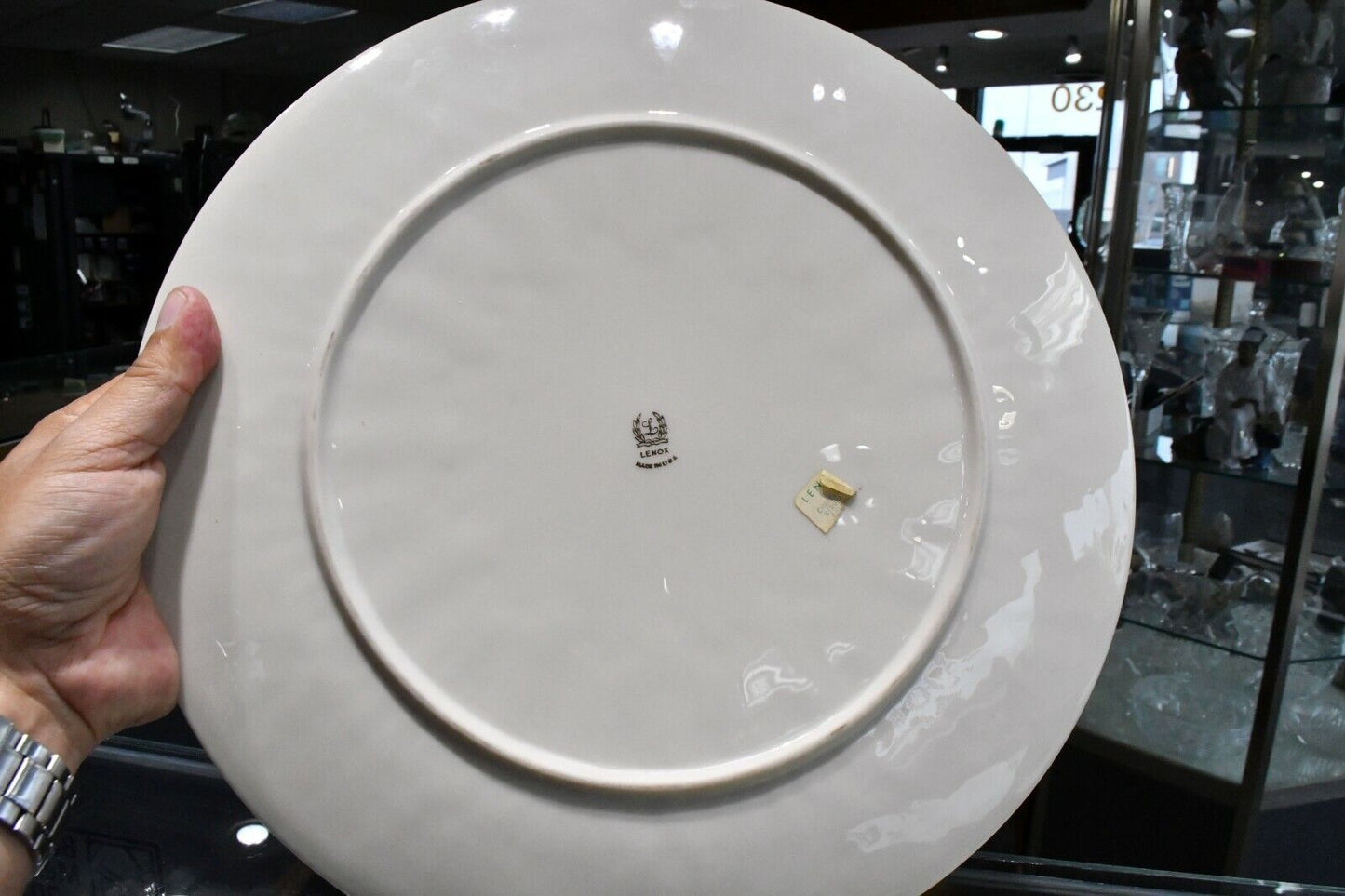 12 1/2" Lenox Chateau Center Handle Glazed Board Sandwich Tray Serving Plate