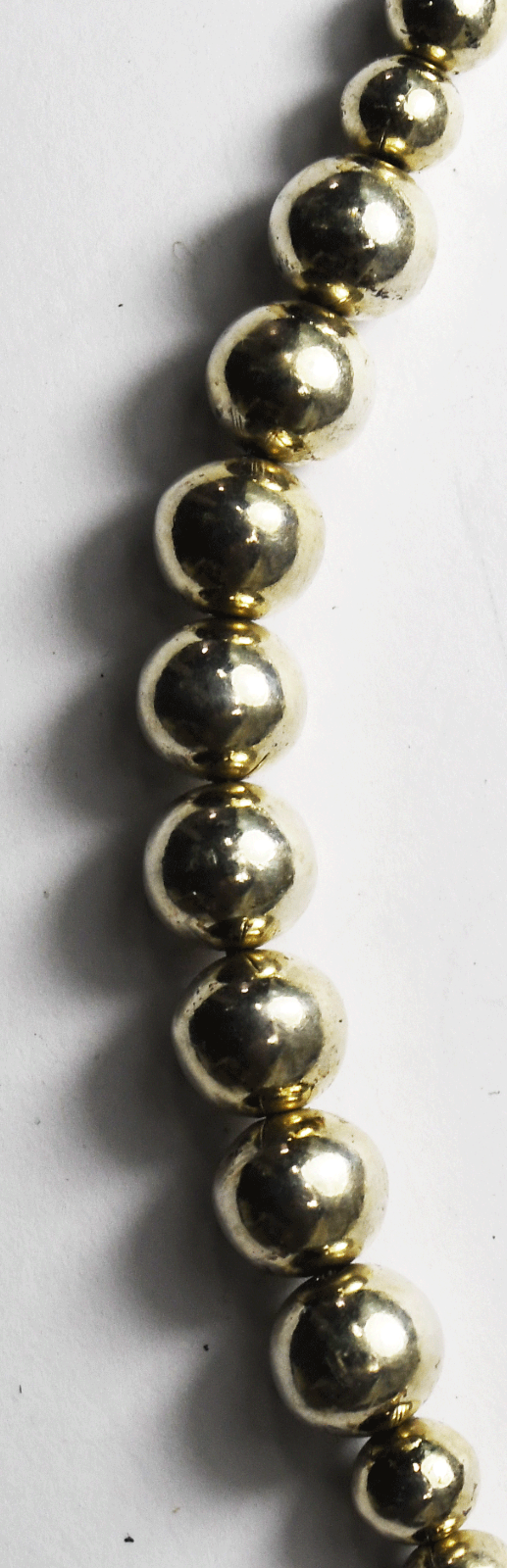 Sterling Silver Round Bead Graduated Necklace 4-8mm 18" 26g