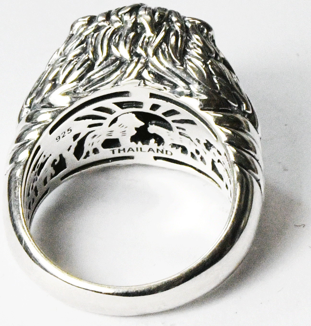Sterling Silver JAI John Hardy Lion Tiger Cat Head Ring 18mm Size 9