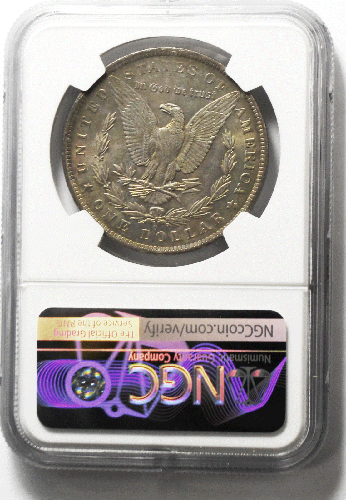 1883 O $1 Morgan Silver Dollar MS62 NGC Uncirculated Rainbow Toned