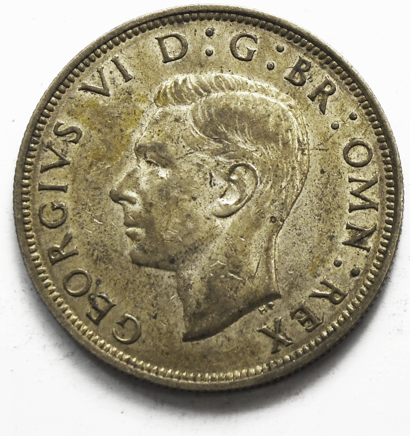 1941 Great Britain Half 1/2 Crown KM# 856 Silver Coin