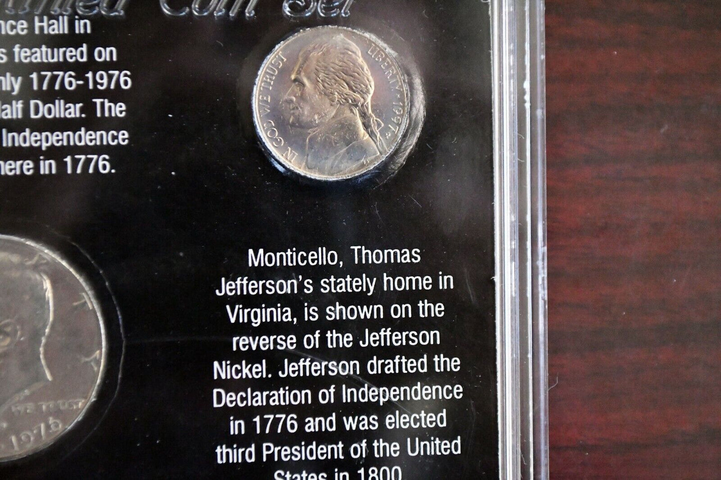 US. Monument Coin Collection Lincoln Memorial, Independence Hall, Monticello