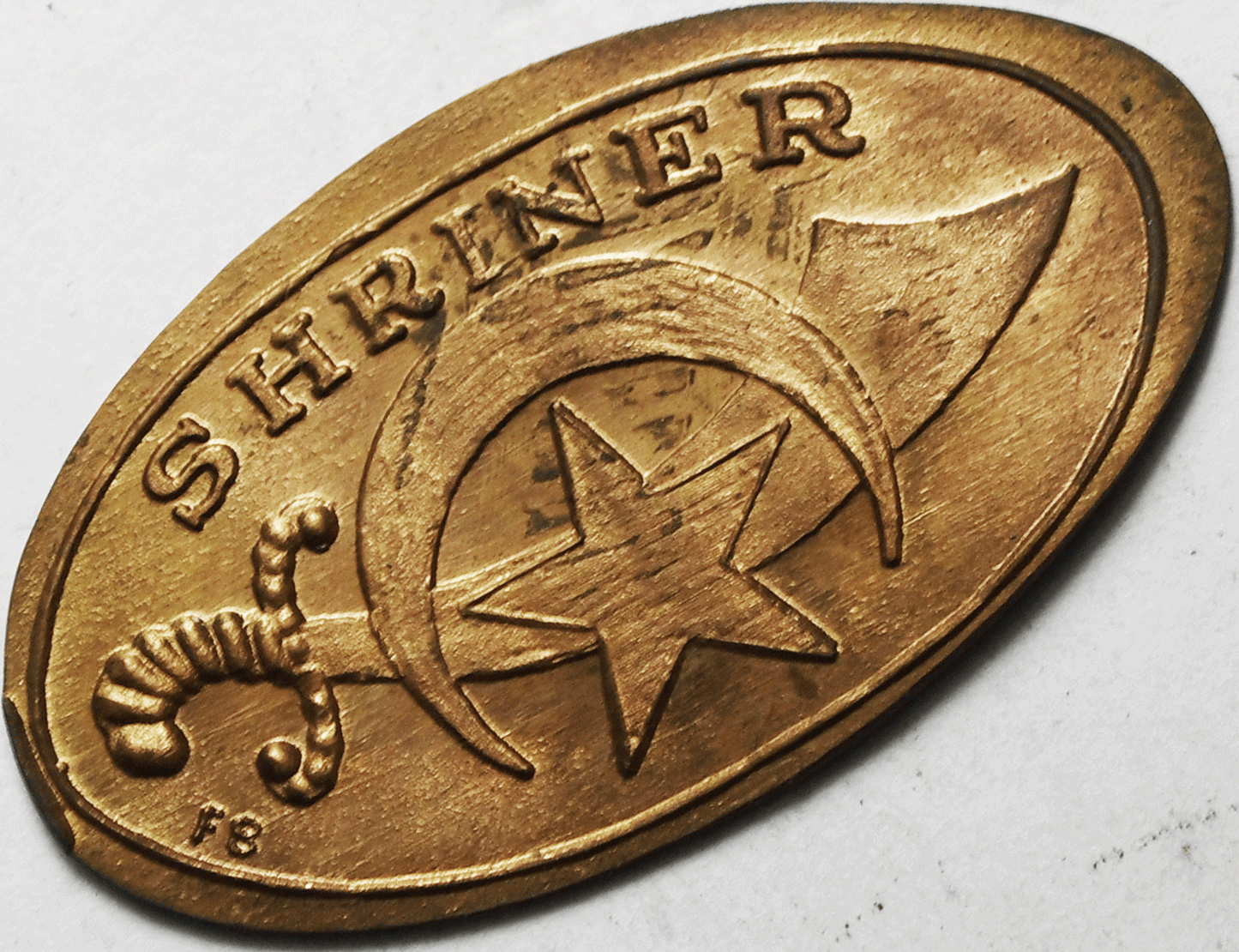 1963 1c Elongated Penny Shriner Scimitar