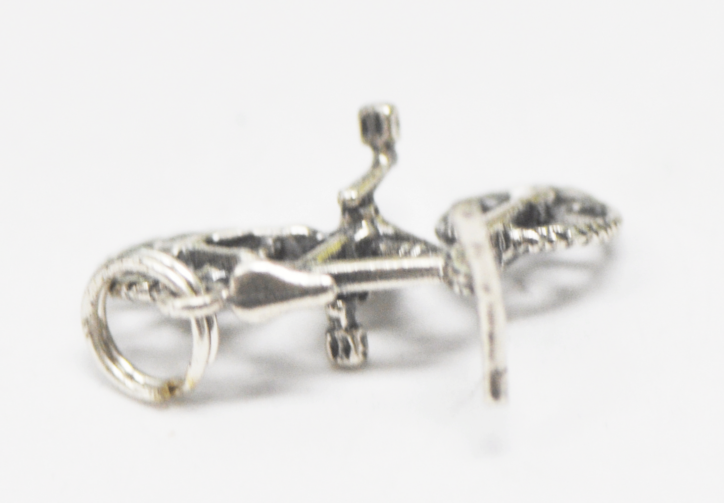 Sterling Silver Bicycle Miniature 3-D Charm 24mm