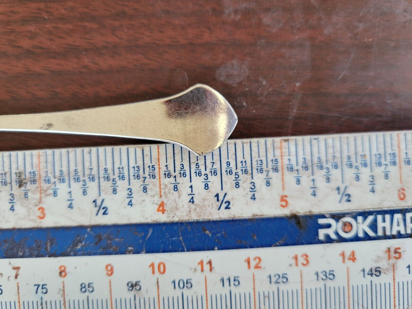 Sheffield England Sterling Pear Enameled 5 3/4" Strawberry Lemon Fork .31oz