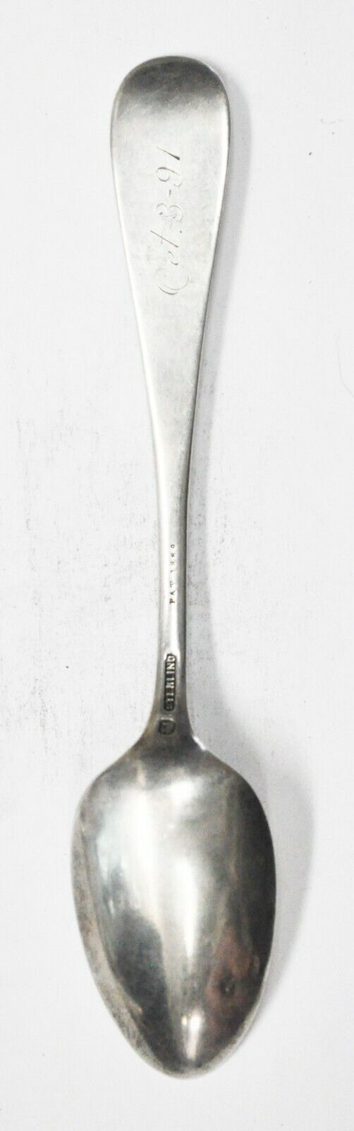 Sterling Towle Engraved Flower Spoon Louise Monogram Teaspoon 5.5" Oct 3-91