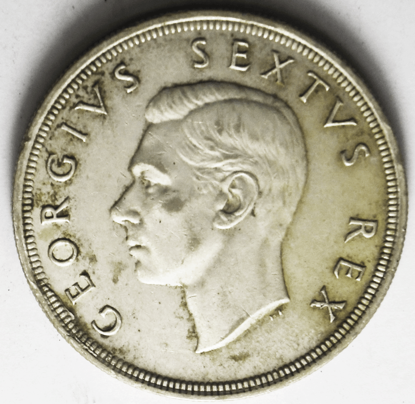 1951 South Africa 5 Five Shillings Silver Coin KM# 40.2