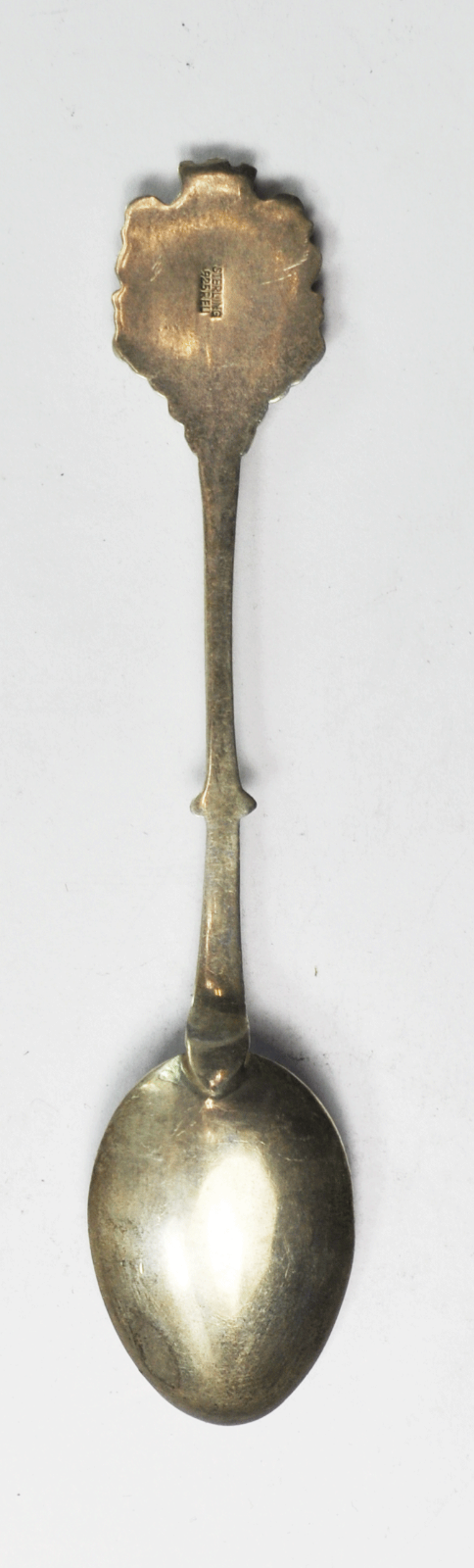 Sterling REU Barbados Nelson Monument Bridgetown Enamel Souvenir Spoon 4.5"