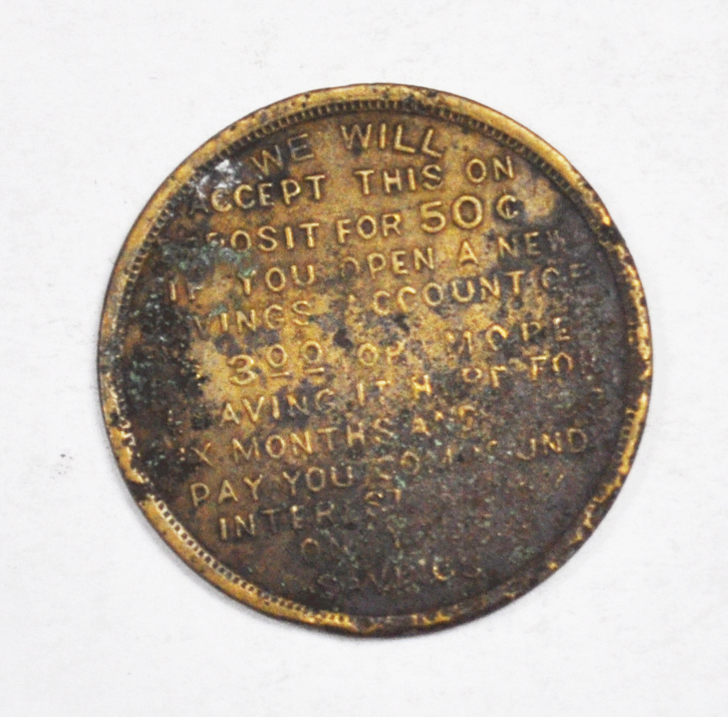 Empire Trust Co Savings Bank St Joseph Missouri Capital $100,000 32mm Token