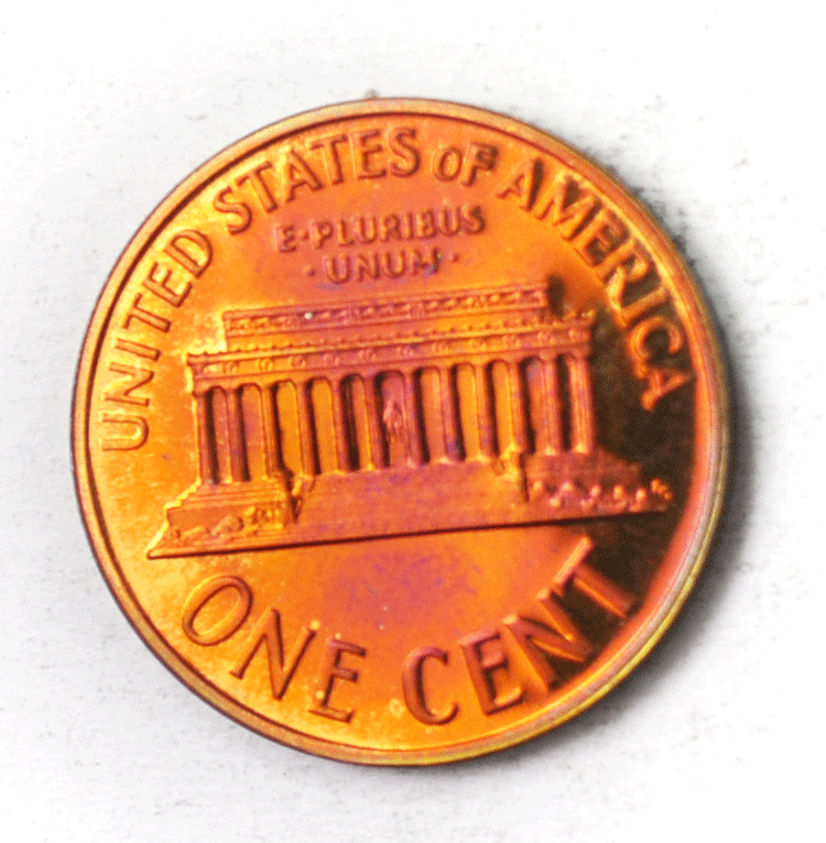 1961 1c Proof Lincoln Memorial Cent One Penny Gem Uncirculated Toned Coin