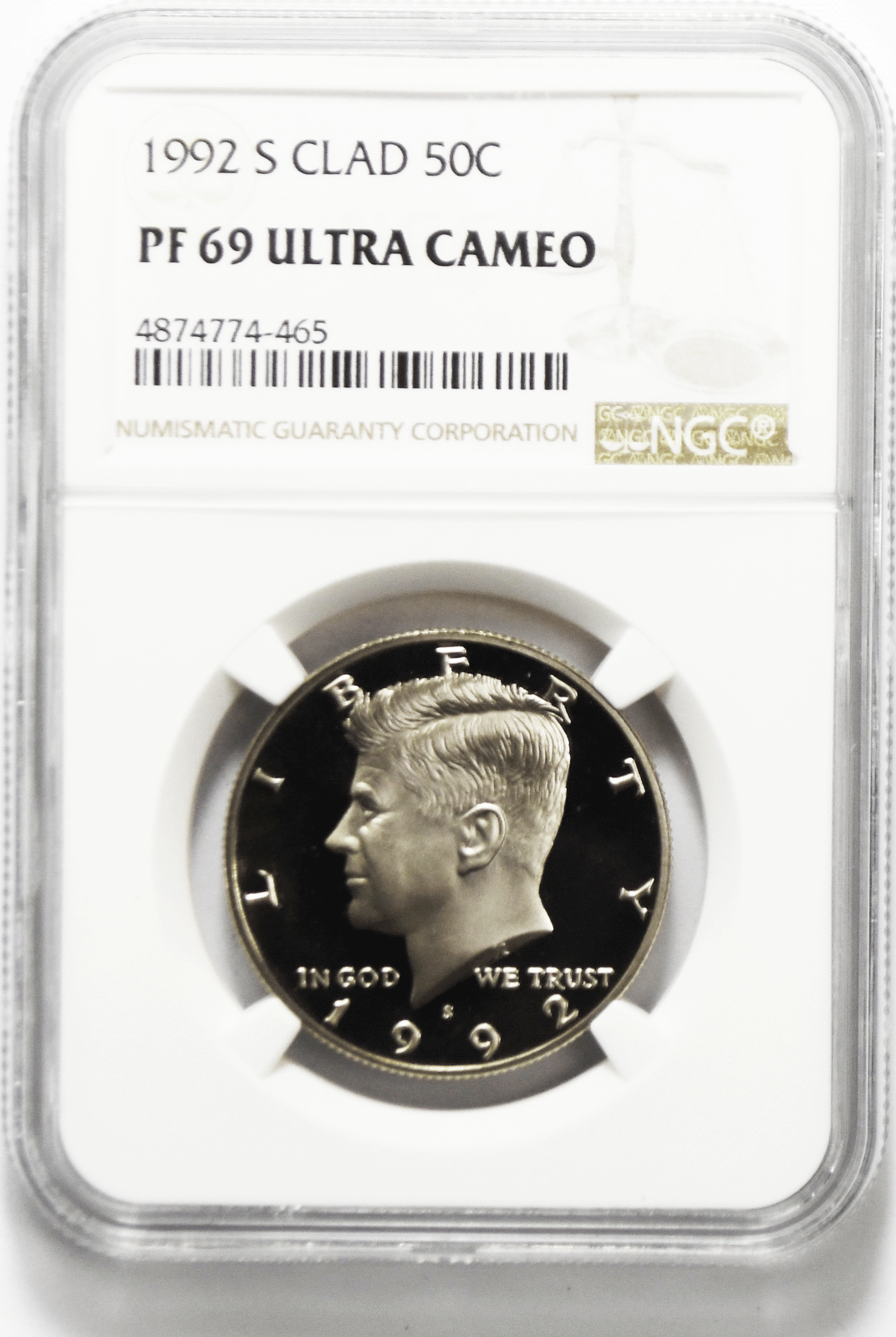1992 S 50c Kennedy Half Dollar NGC PF69 Ultra Cameo Proof San Francisco
