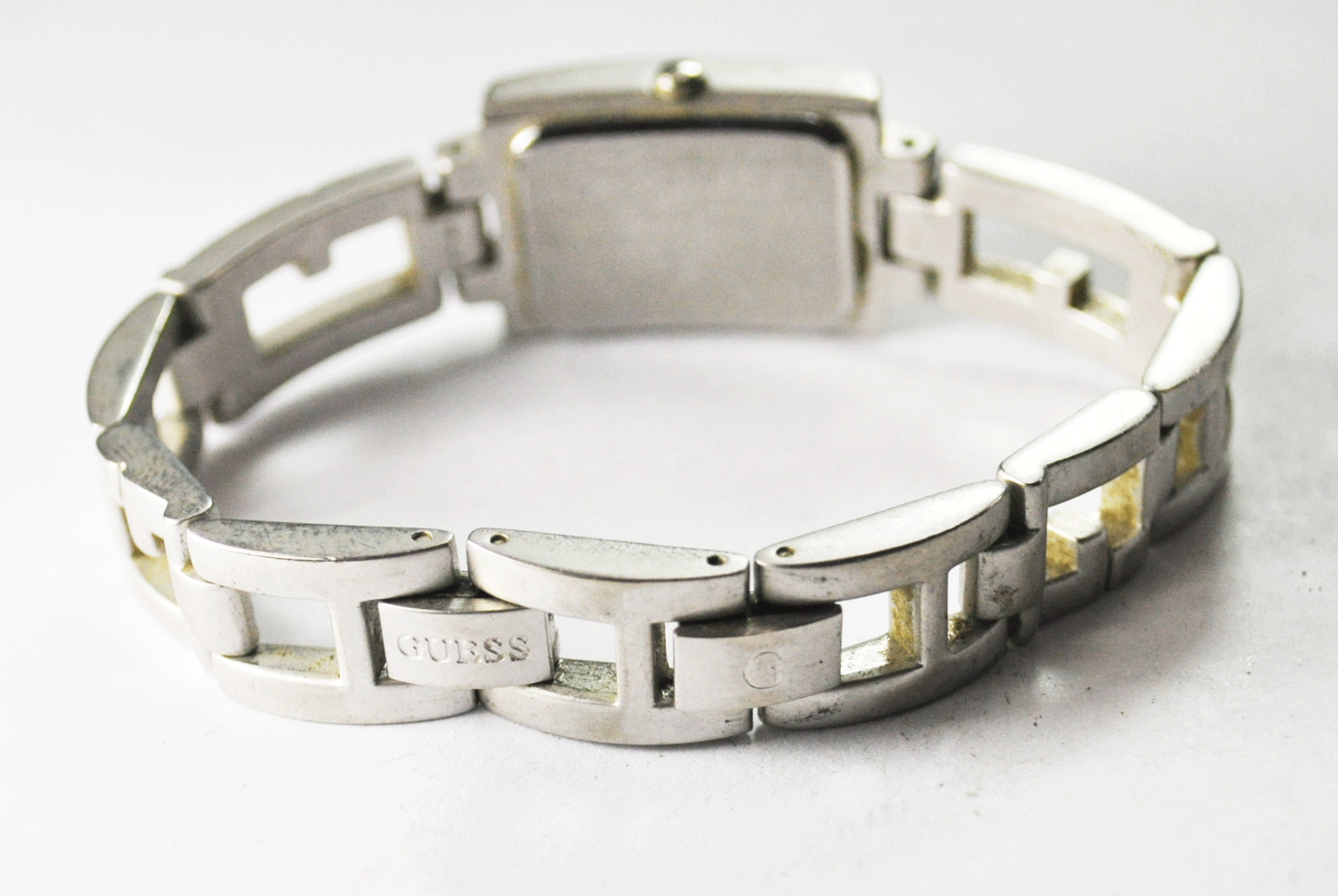 Women's Guess Rectangle Wristwatch Stainless 18mm Quartz