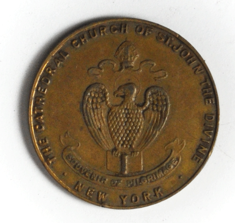 Cathedral Church of St John the Devine New York Souvenir Token 32mm W&H