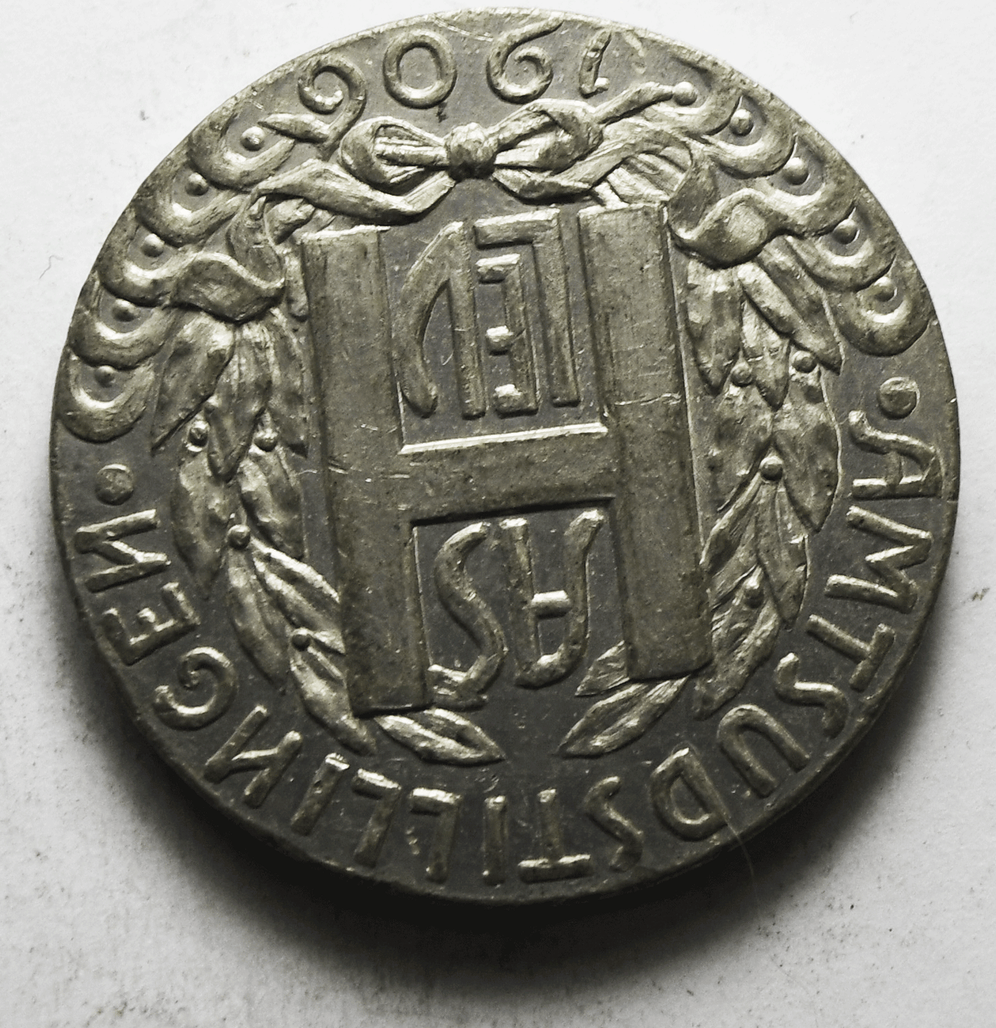 1906 Denmark Haslev Amtsudstillingen County Fair Token 31mm