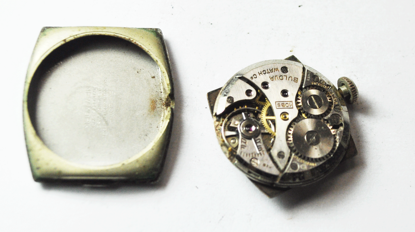 Vintage Bulova Sterling 10k Rose RGP Case 10BS Manual Wind Wristwatch 25mm