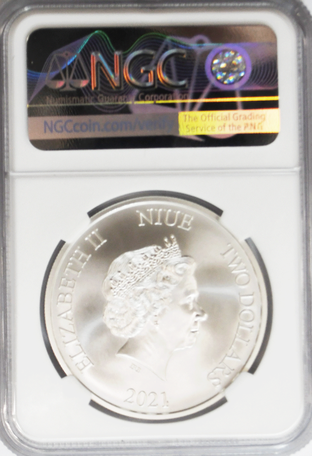 2021 $2 Niue Back to the Future II First Release Silver .999 Ounce NGC Delorean