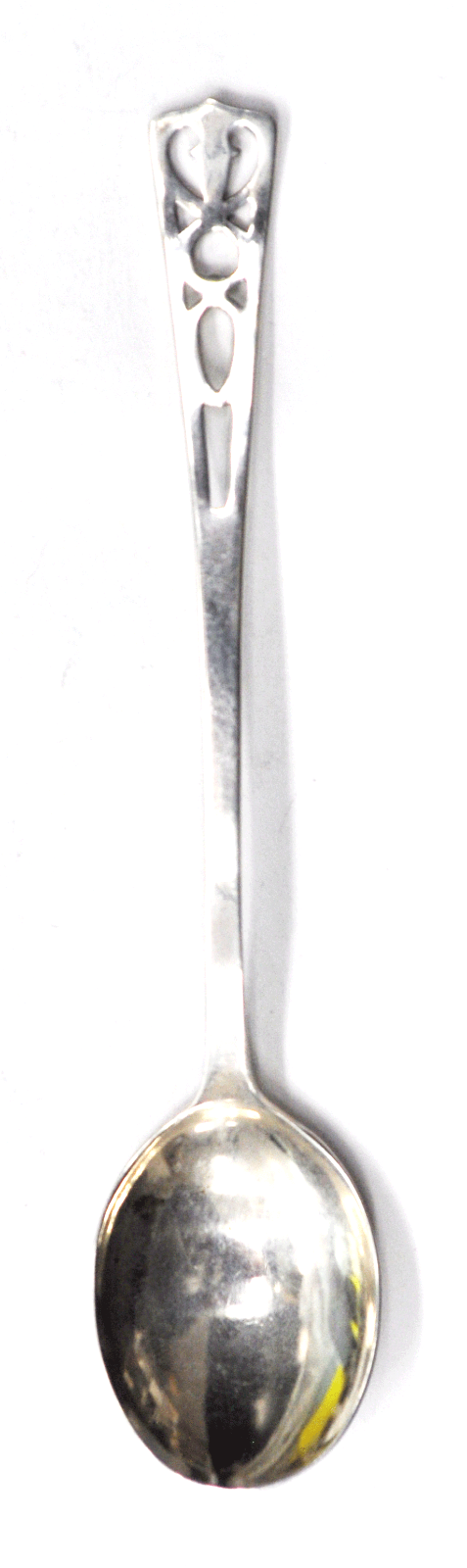 Webster Sterling Pierced Handle Filigree Jelly Mustard Chocolate Spoon 5-3/8"