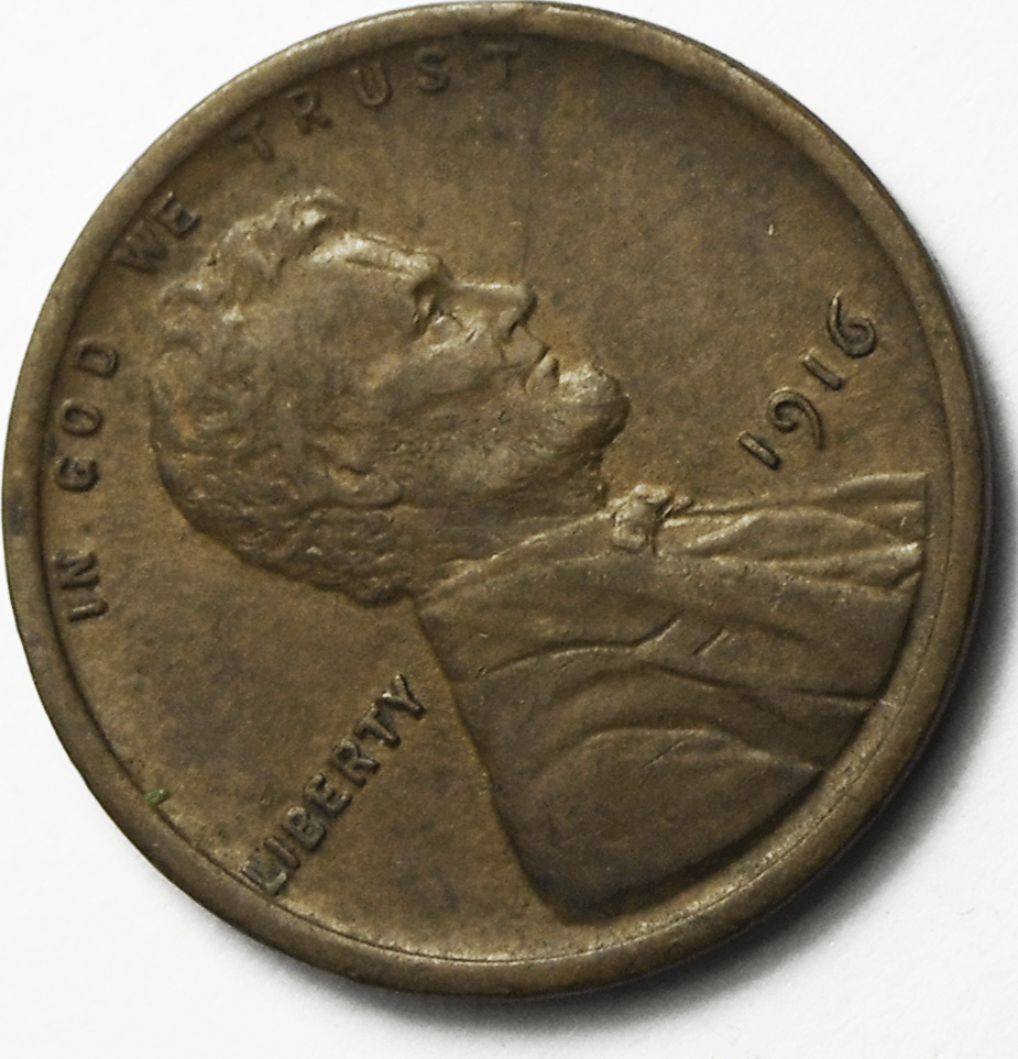 1916 1c Lincoln Wheat Cent Philadelphia Penny