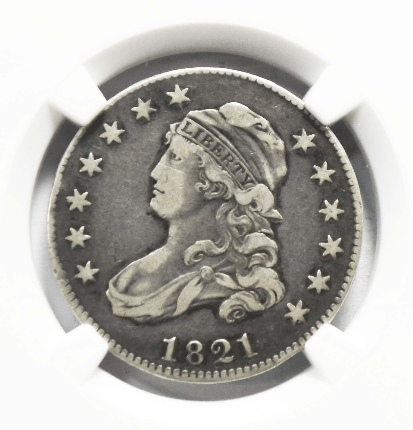 1821 25c Capped Bust Quarter Dollar Twenty Five Cents Philadelphia NGC VF25