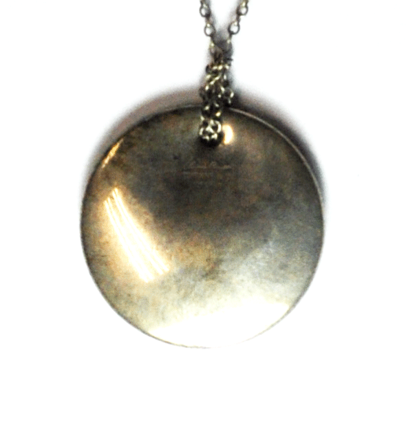 Sterling Silver Elsa Peretti Round Disc 23mm Pendant 16" Necklace