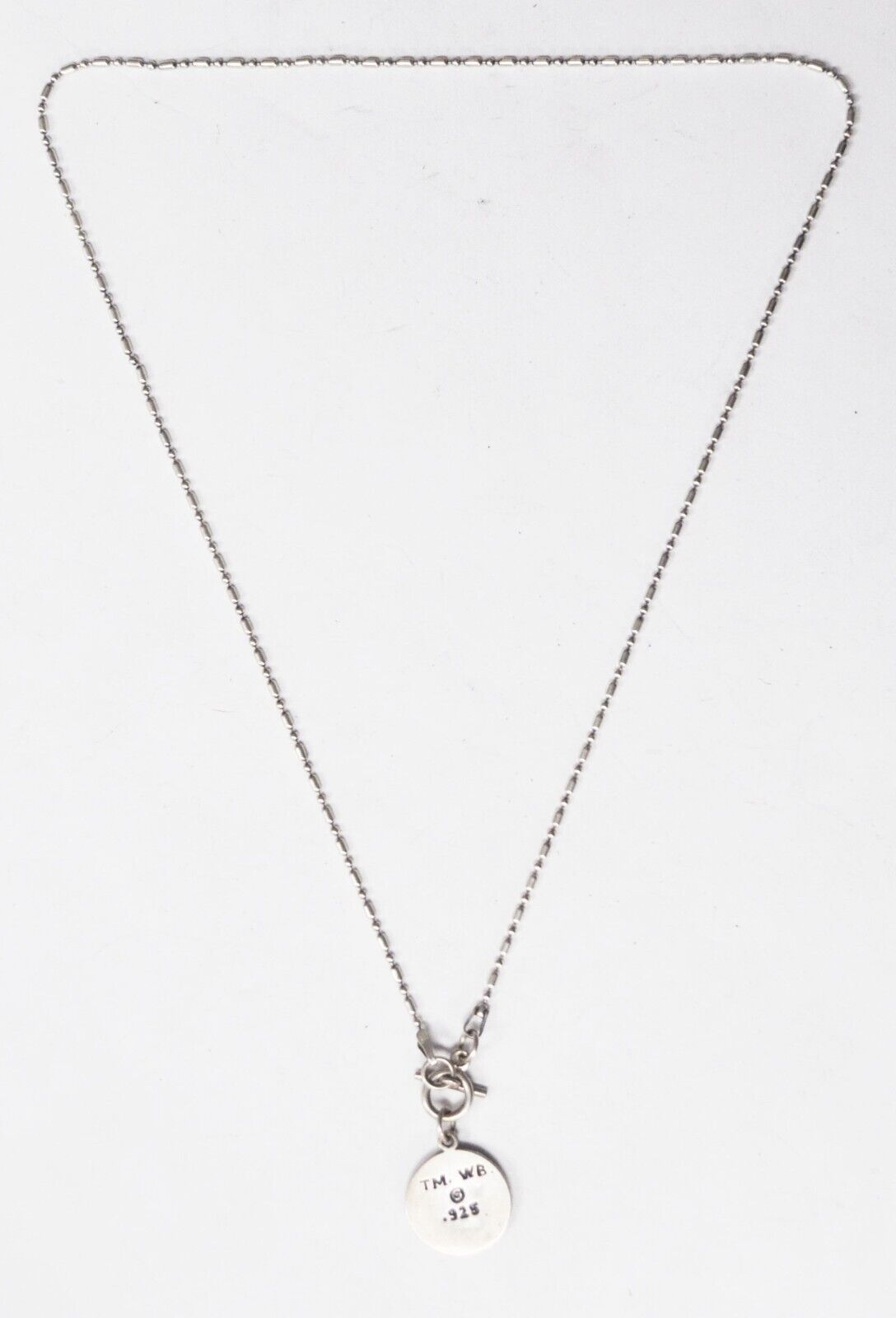 Sterling Tweety Bird Round Disc Charm Pendant Necklace 19mm Looney Tunes 18"