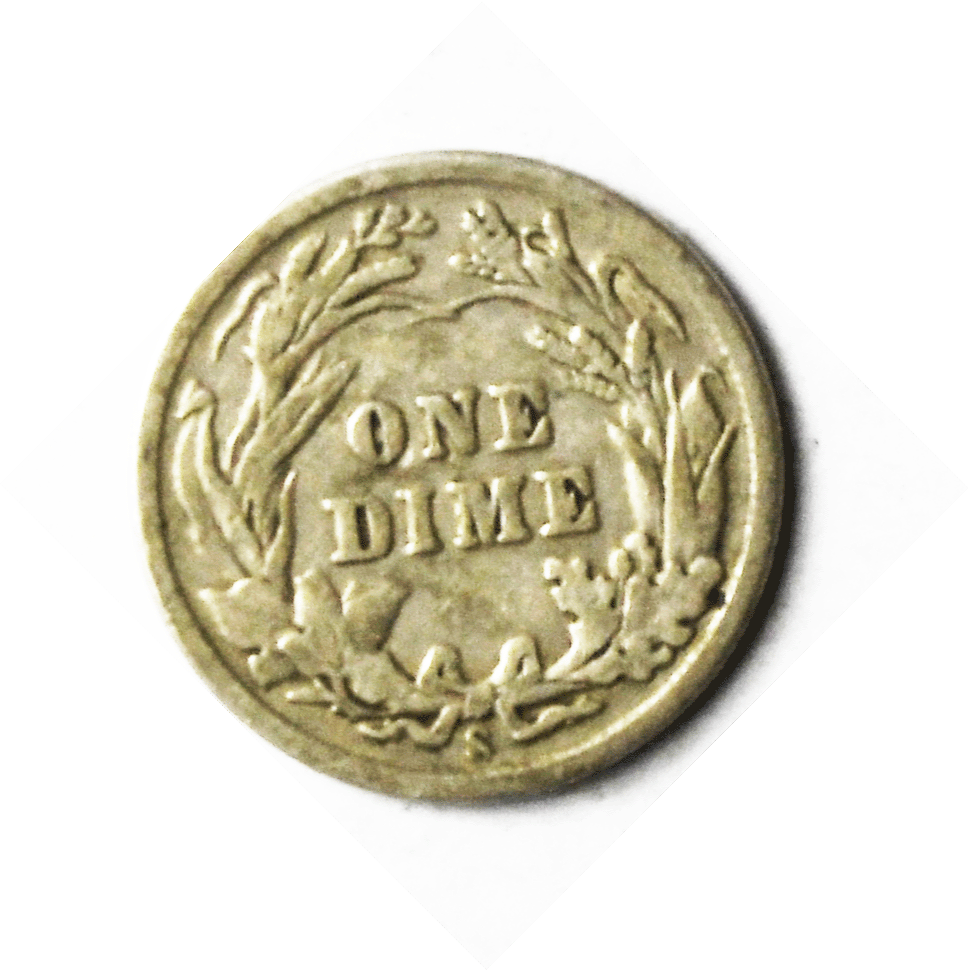 1909 S 10c Barber Silver Dime Rare Ten Cents San Francisco