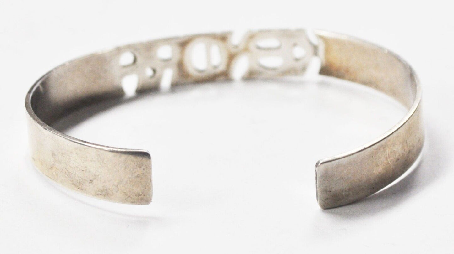 Sterling Leonore Doskow Handmade Kendra Cutout Cuff Bracelet 9mm 6-3/4" Wrist