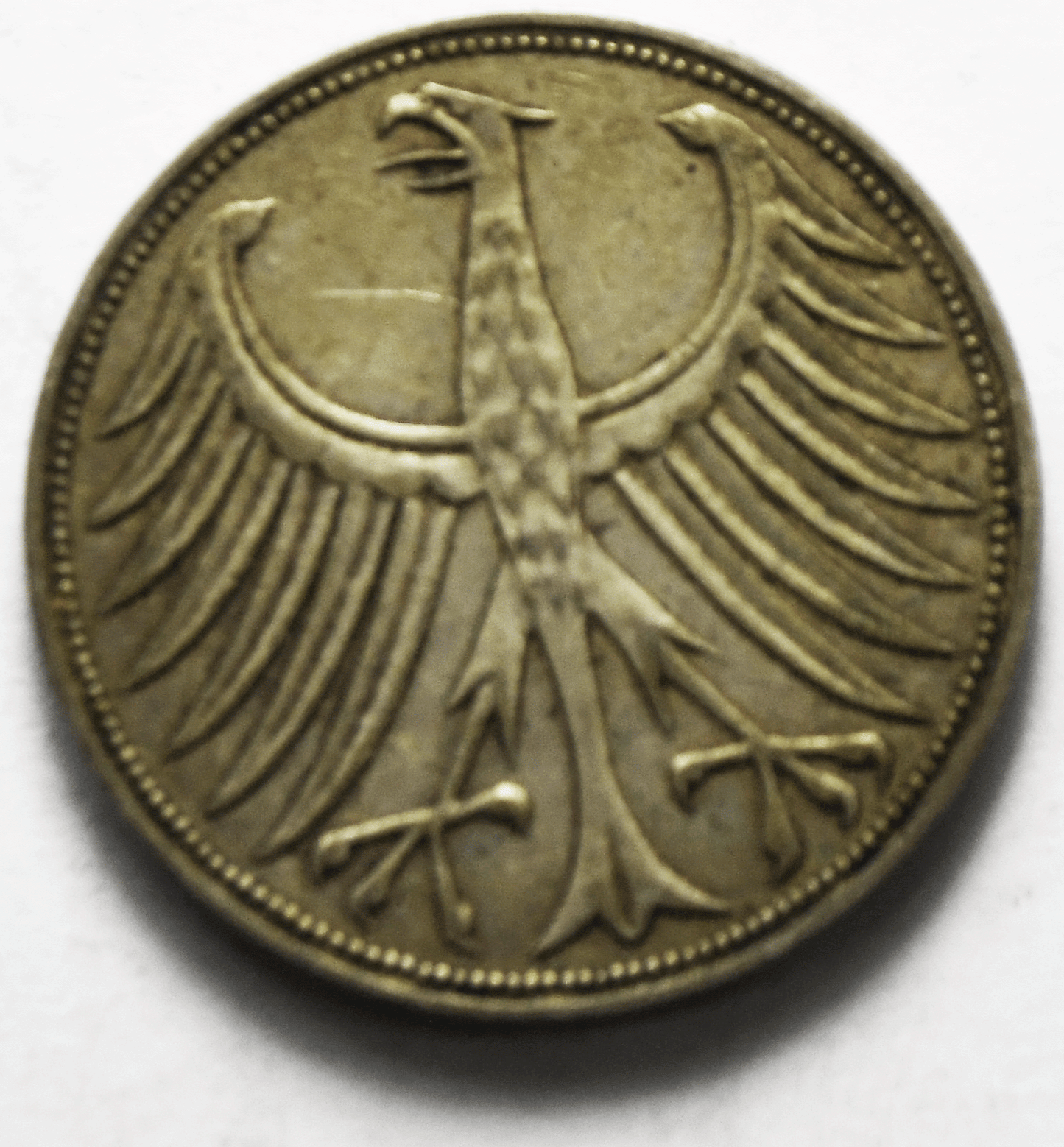 1951 F Germany Federal Republic 5 Five Mark Silver Coin KM# 112.1